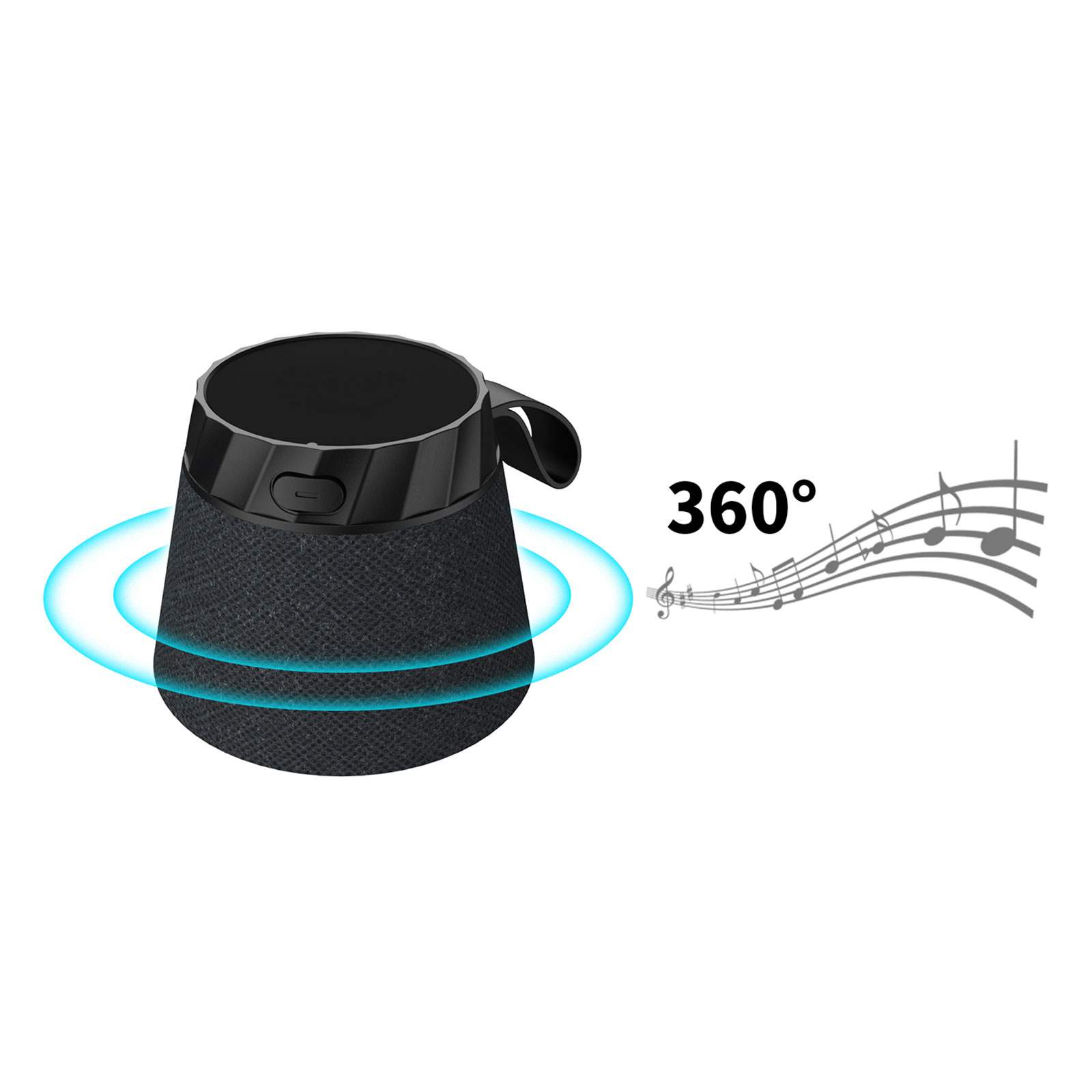 Yankı Siyah Bluetooth Mıknatıslı Işıklı Hoparlör - Görsel 3