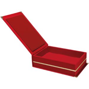 Kaşmir Kırmızı Kadife Plaket Kutusu